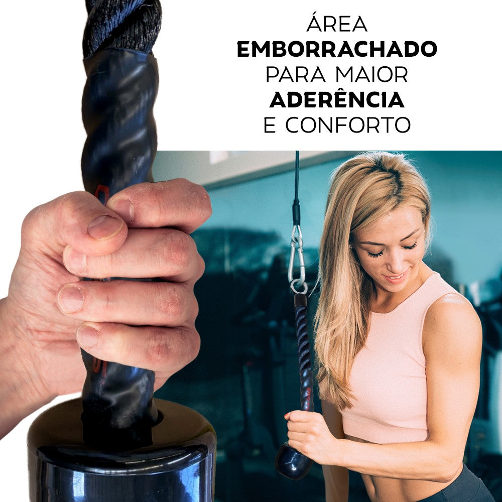 Puxador Unilateral Tríceps Corda Pulley - Emborrachado
