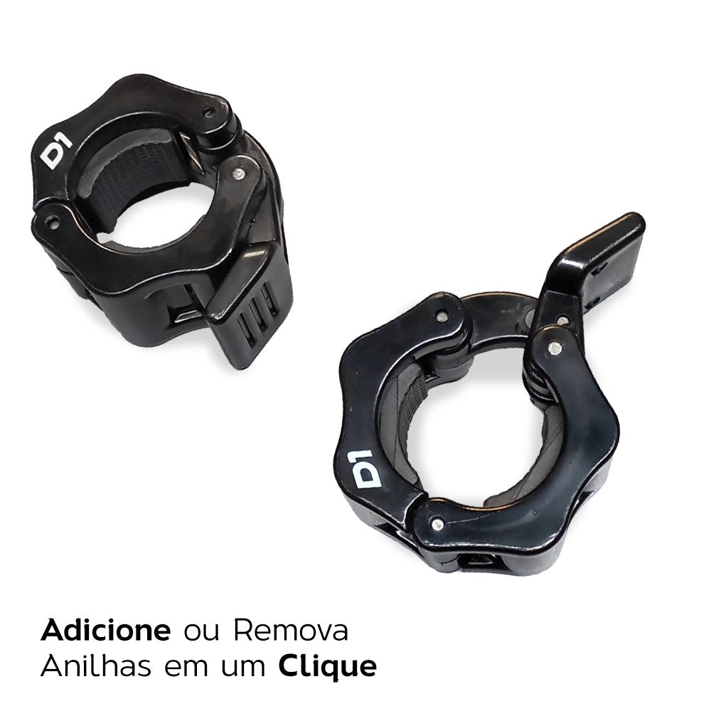 Par Presilhas Lock Jaw Collar 25mm P/ Barra de Musculação Standard