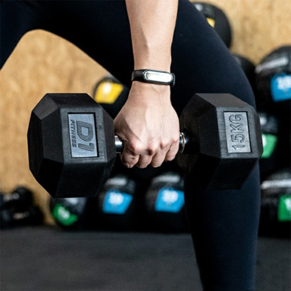 Kit Dumbbell Sextavado Emborrachado - 12,5 a 30kg