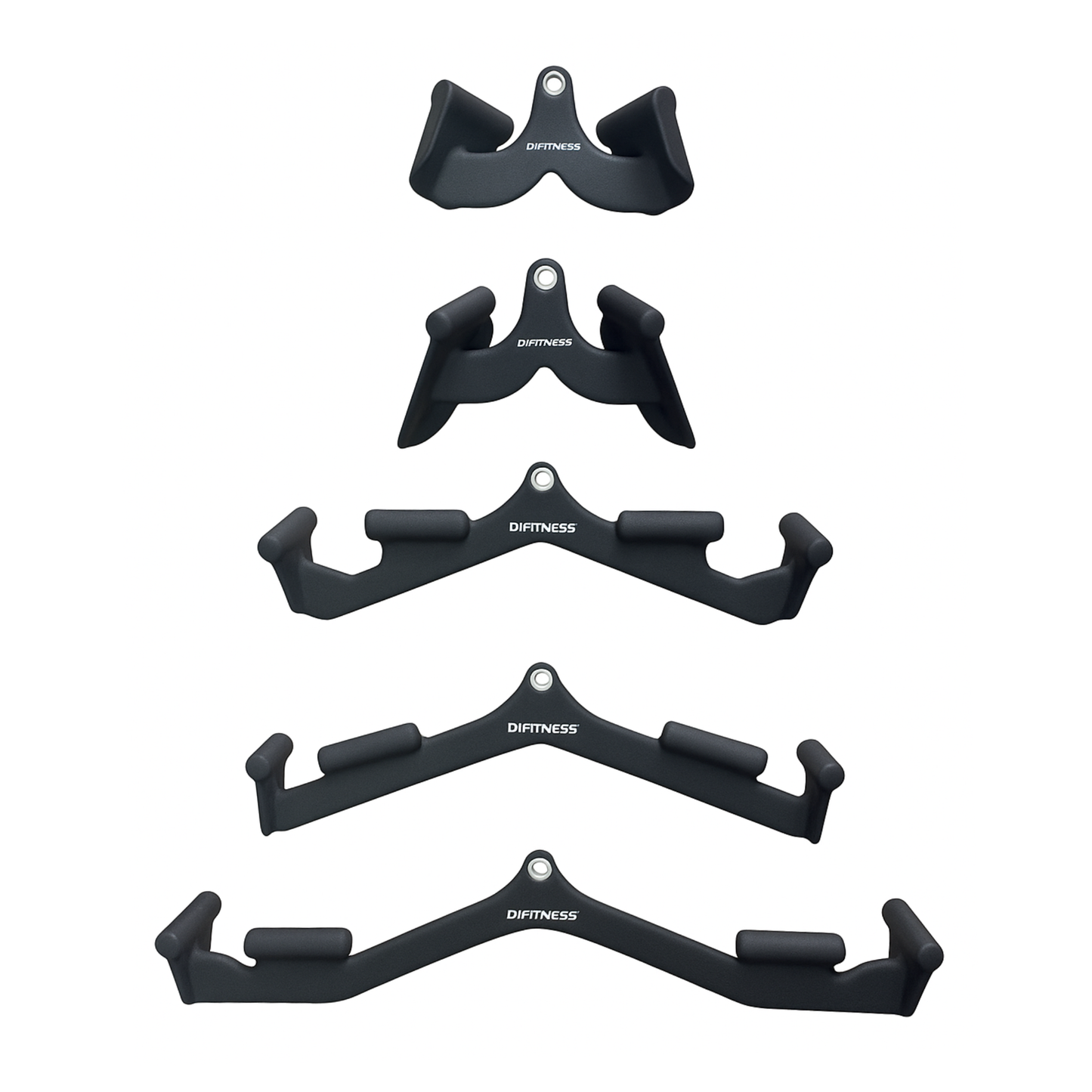 Kit Puxador Anatômico Revestido Musculação Multipegada