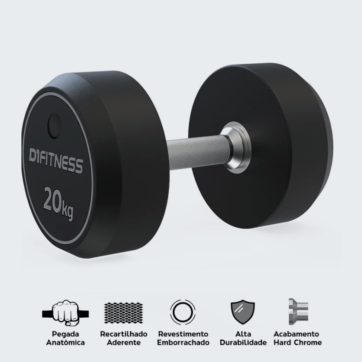 Dumbbell Rubber Elite Custom - D1Fitness