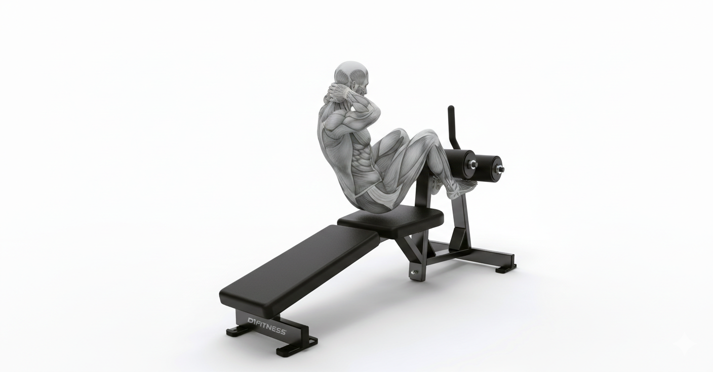 Banco Prancha Abdominal Declinada Square Max - D1Fitness