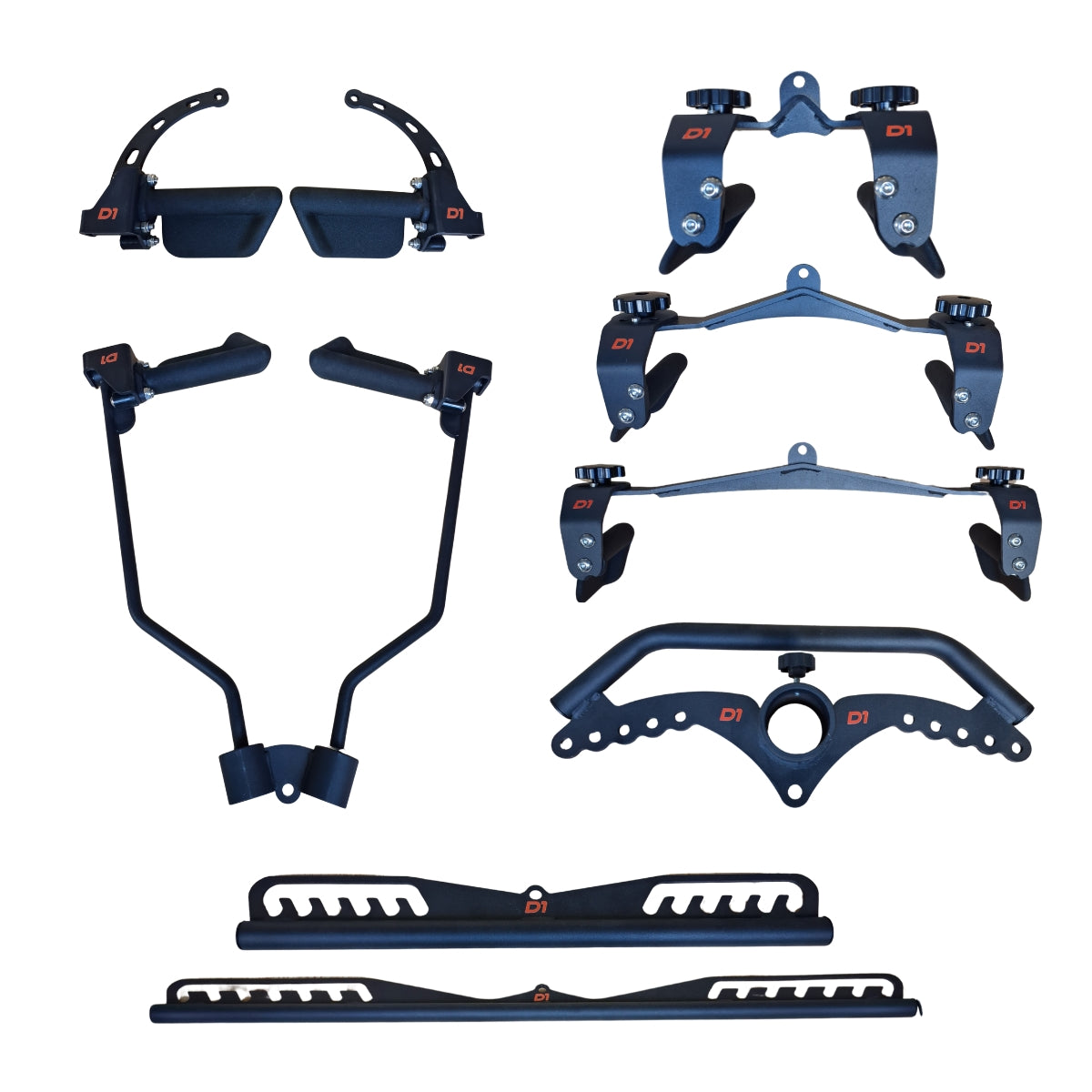 Kit 8 Puxadores Anatômicos Reguláveis para Musculação (OUTLET) - D1Fitness