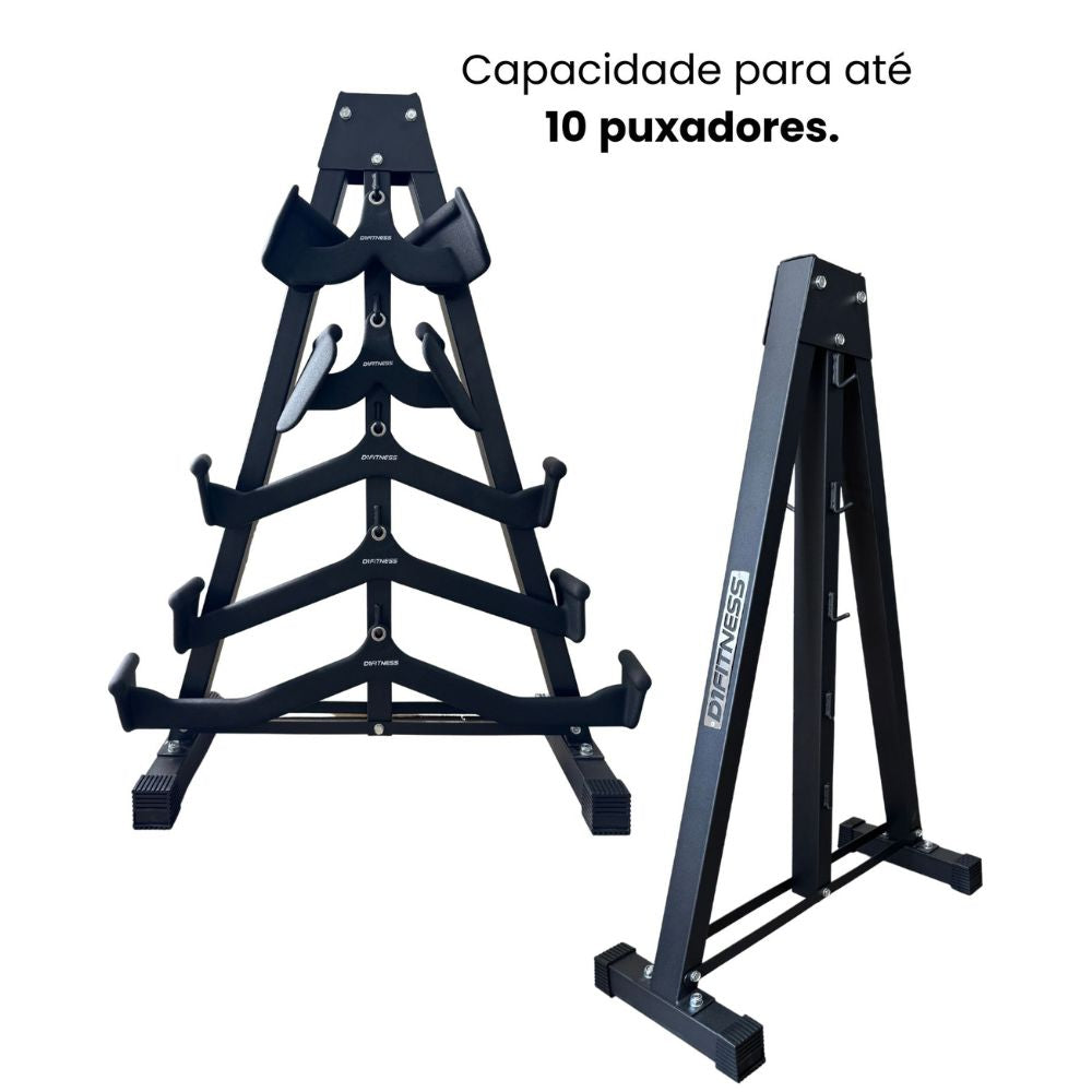 Suporte Expositor Triangular para Puxadores Musculação