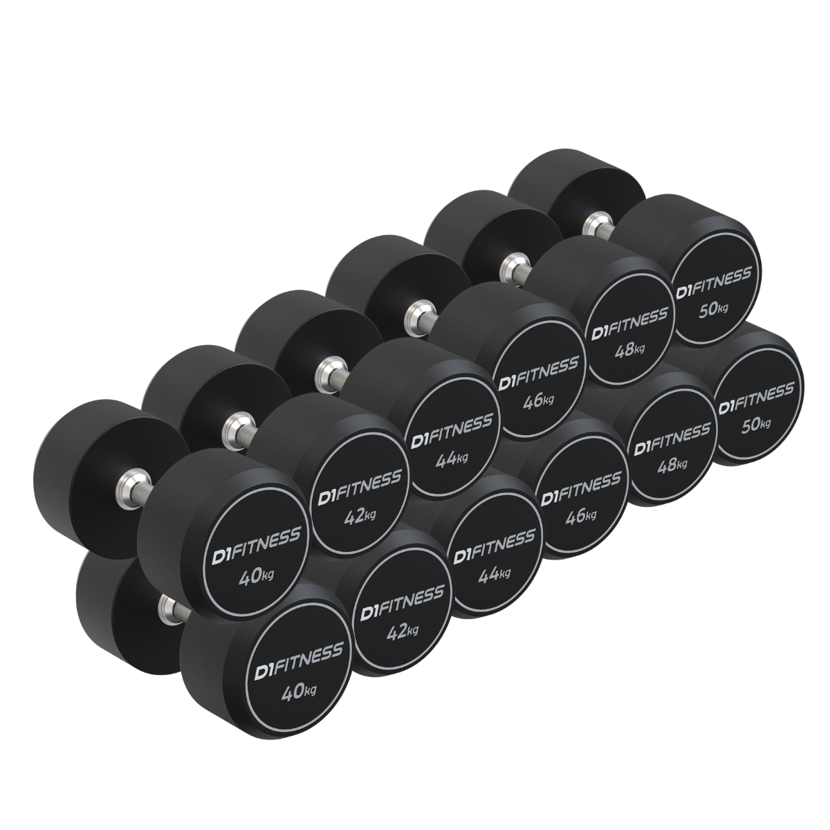 Kit Dumbbell Rubber Elite 40 a 50kg