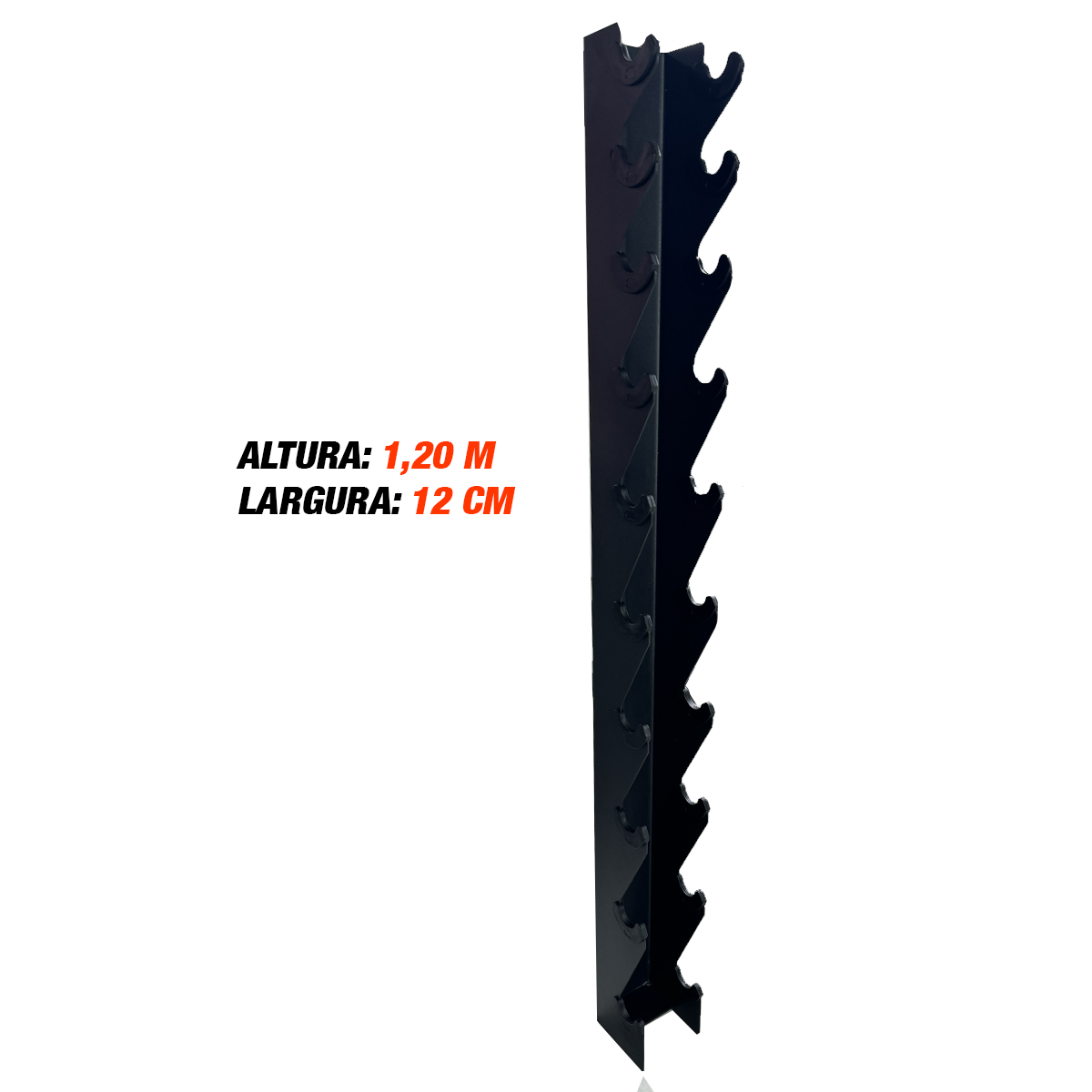 Suporte de Parede para 10 Halteres + Halter 1 a 10kg (Unidade)
