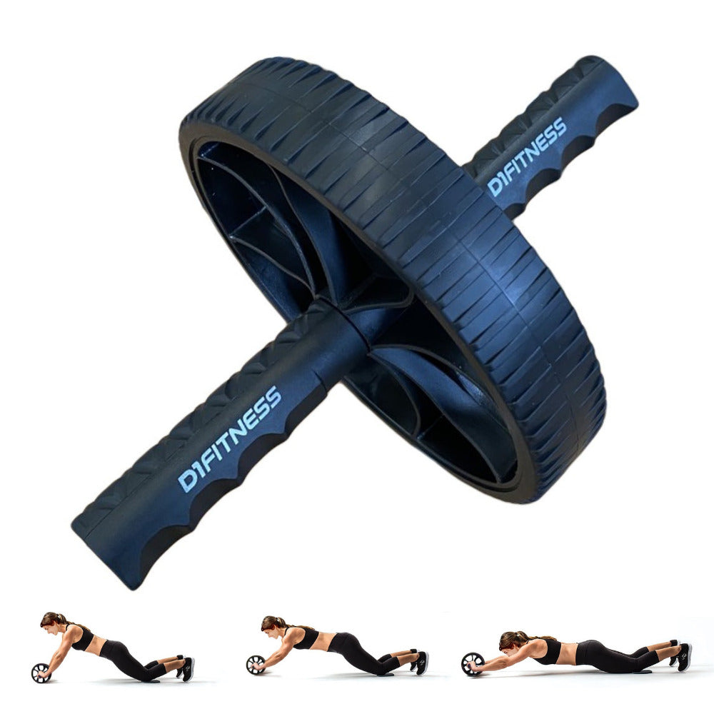 Roda de Exercício Abdominal Profissional Preta – D1Fitness