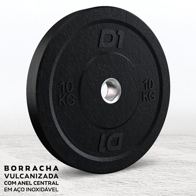 Kit Barra Olímpica Feminina + Anilha 10kg + Presilha