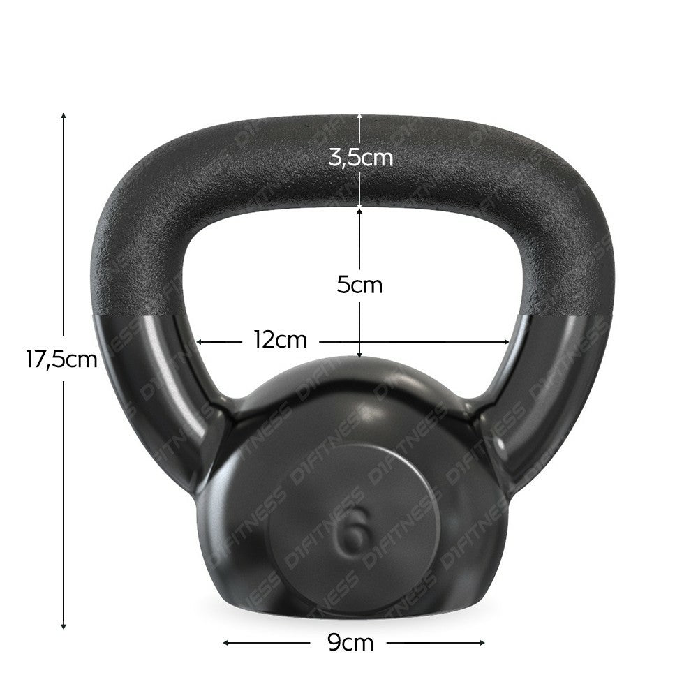 Kettlebell Emborrachado IronCast - Alça Longa