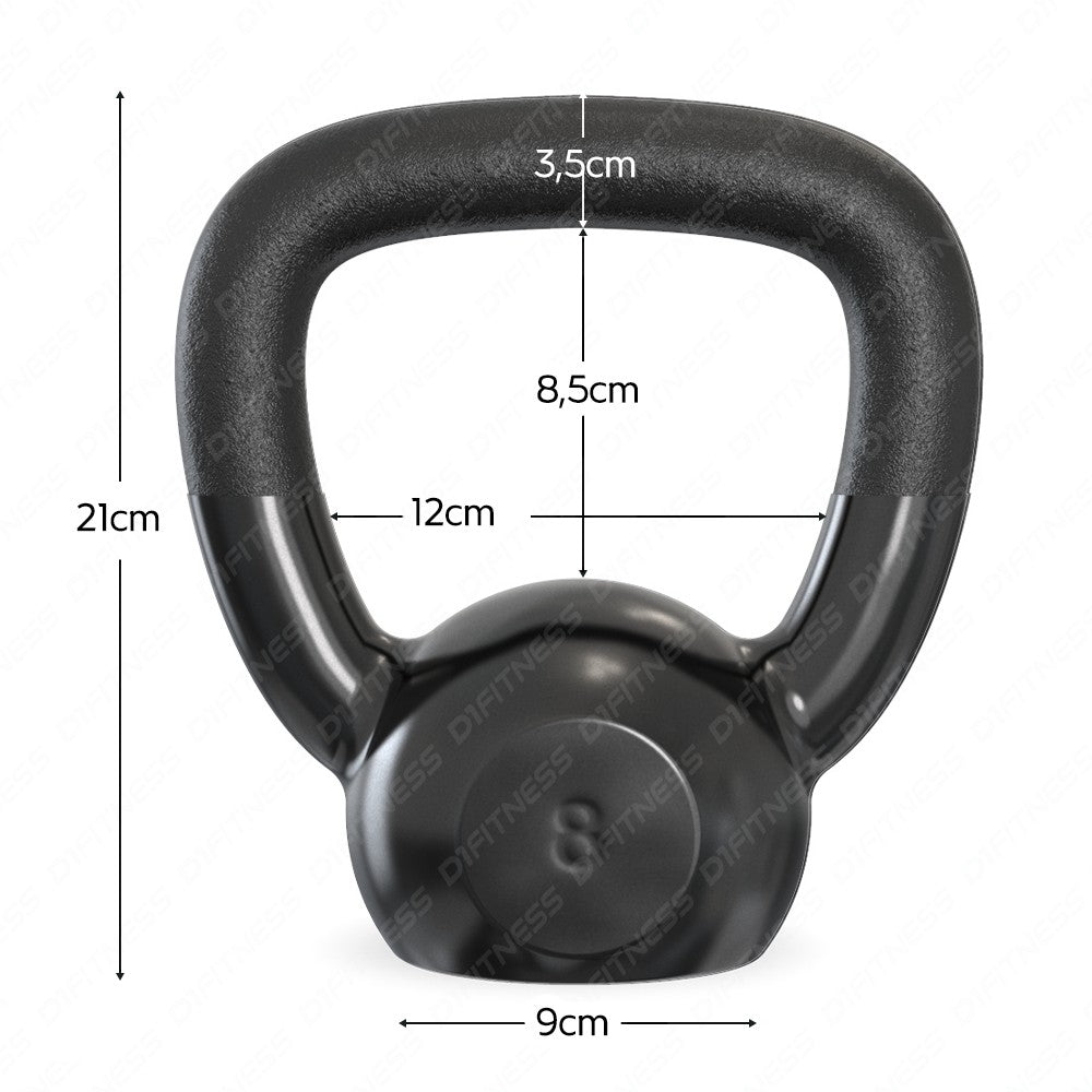 Kettlebell Emborrachado IronCast - Alça Longa