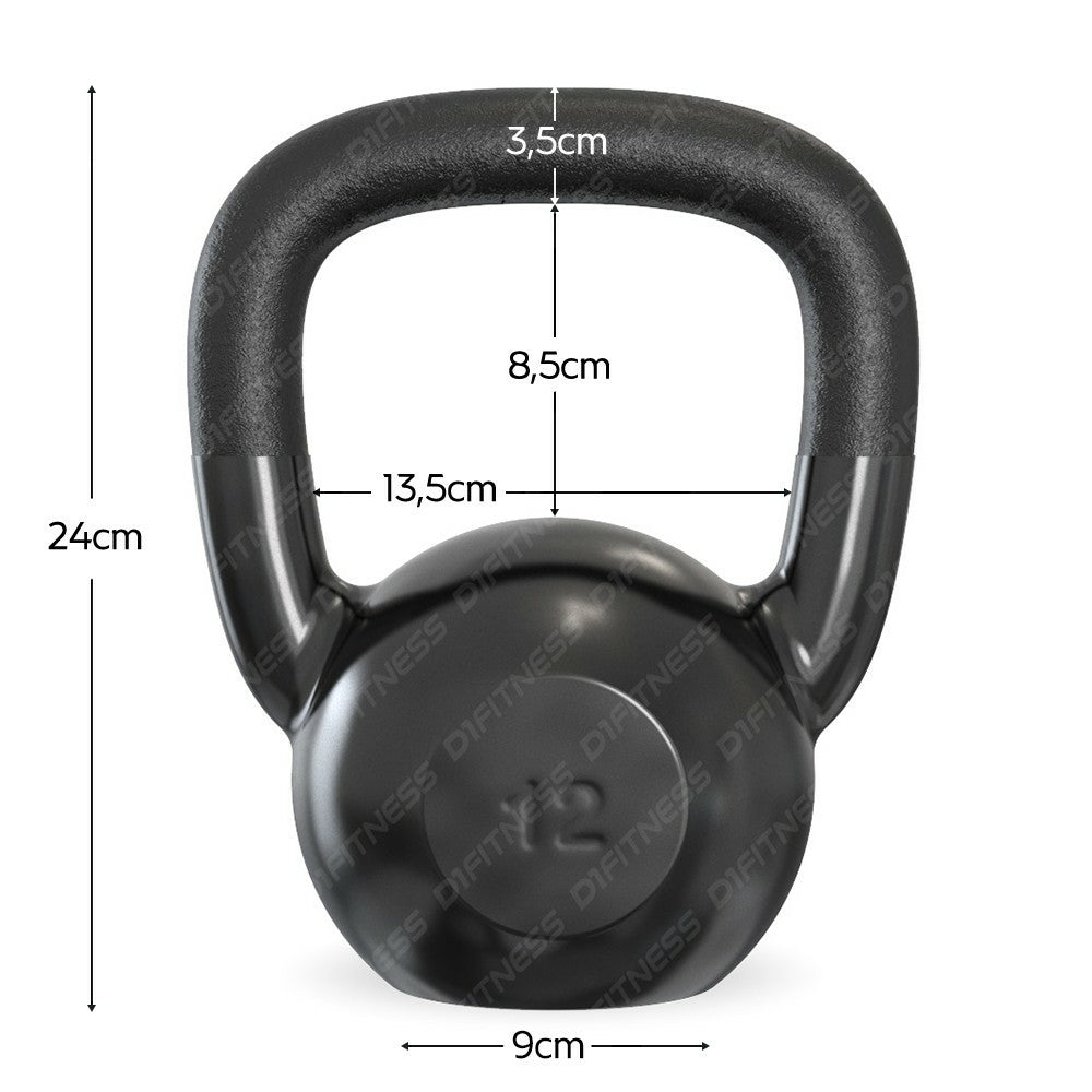 Kettlebell Emborrachado IronCast - Alça Longa