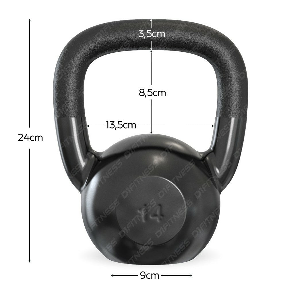 Kettlebell Emborrachado IronCast - Alça Longa