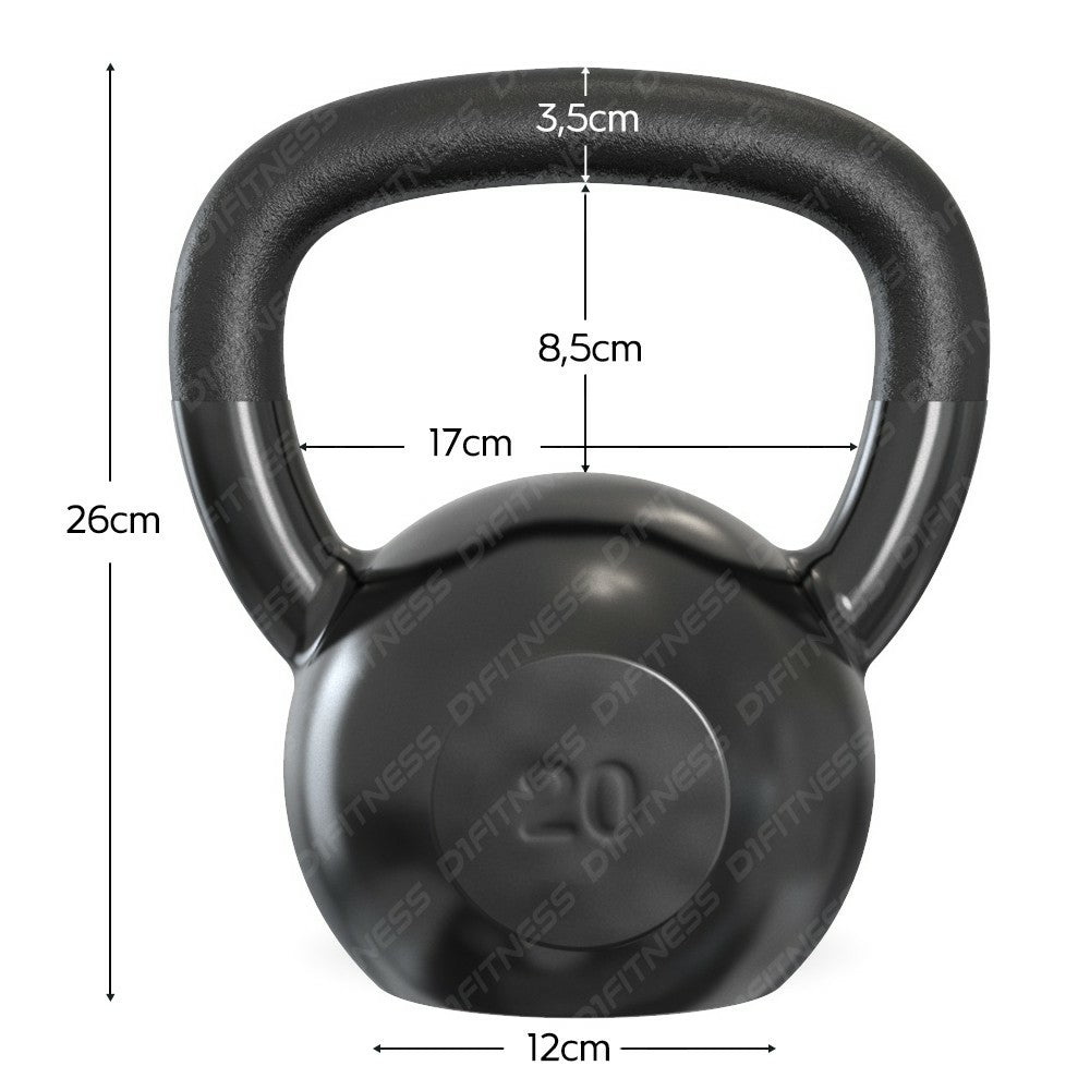 Kettlebell Emborrachado IronCast - Alça Longa