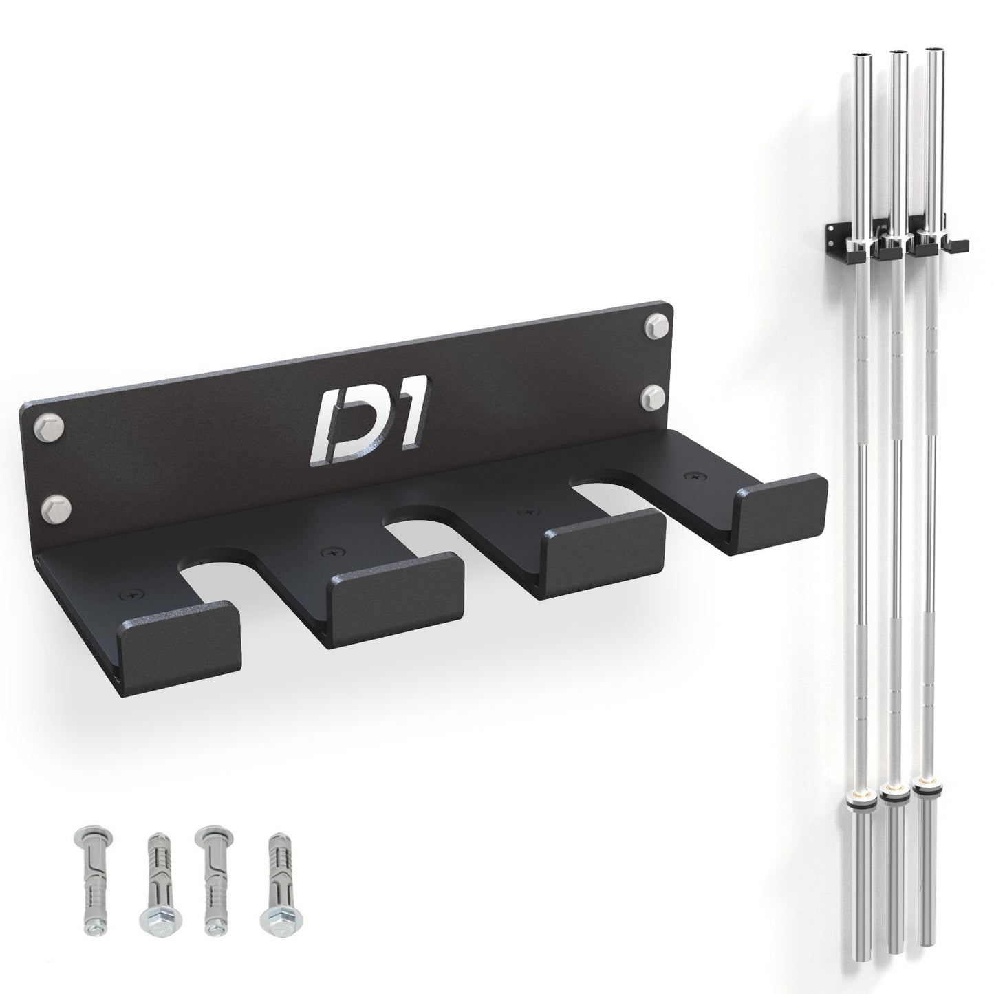 Kit Suporte de Barra Olímpica + Par de Presilhas - D1Fitness
