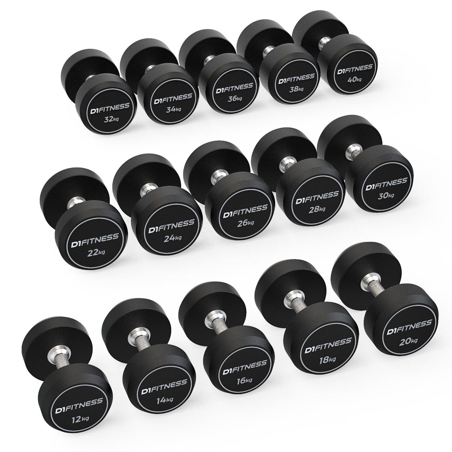 Kit Dumbbell Rubber Elite