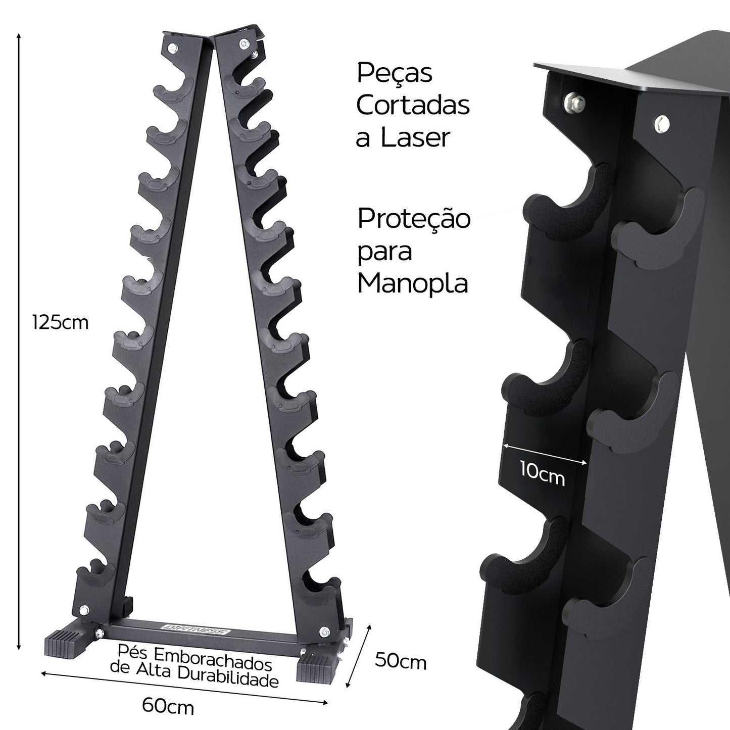 Suporte Para Halter Dumbbell Expositor Torre 10 Pares