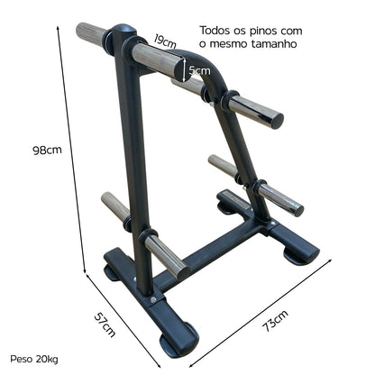 Suporte Para Anilha 8 Mangas Cromadas