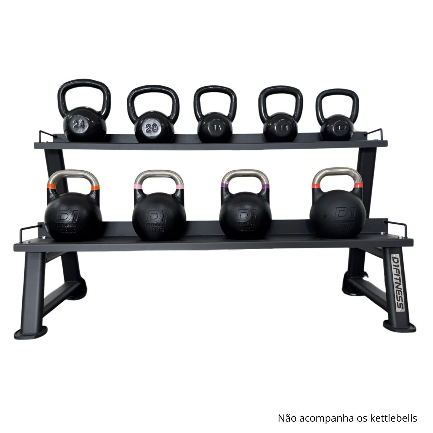 SUPORTE ESTANTE PARA KETTLEBELL 2 ANDARES - D1Fitness