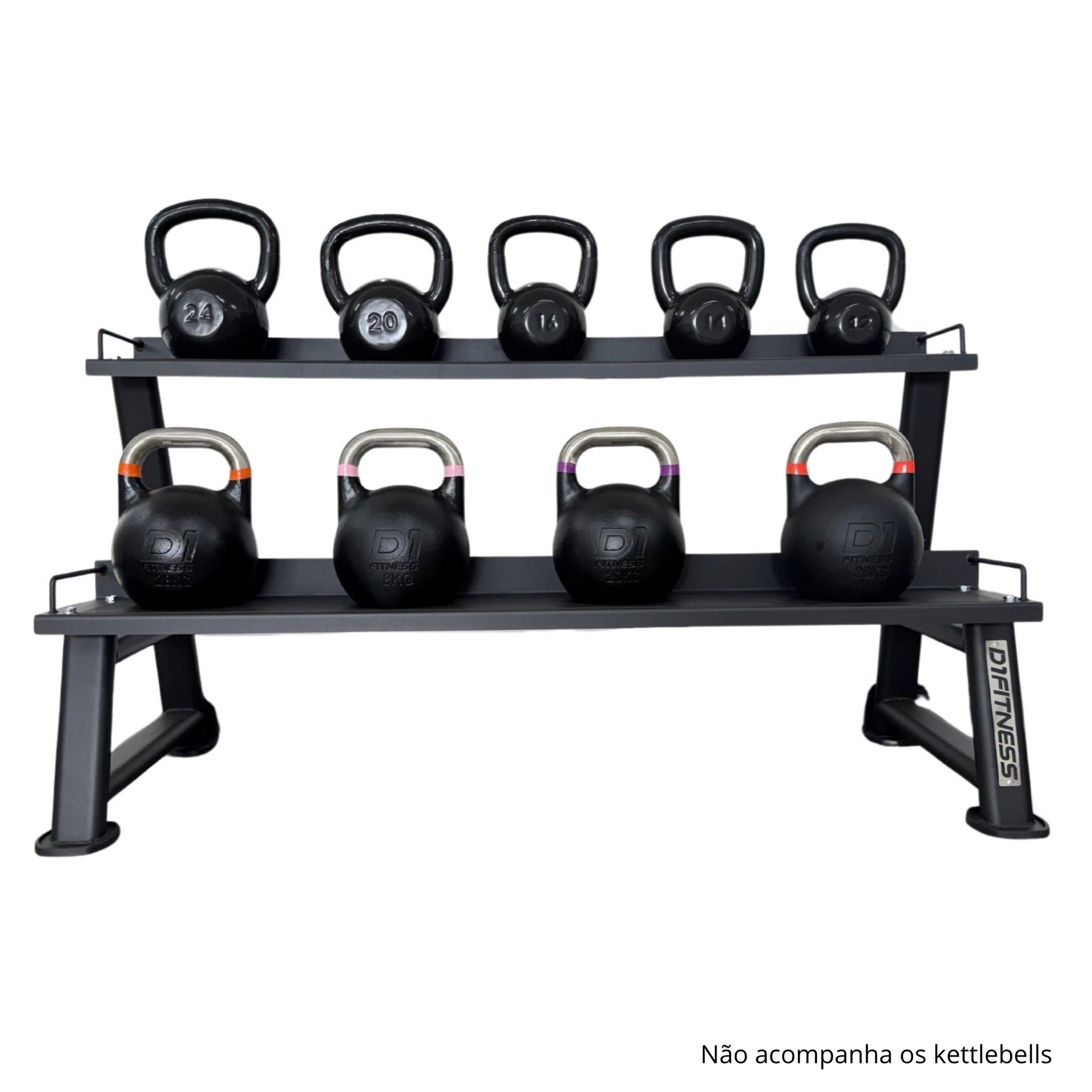 SUPORTE ESTANTE PARA KETTLEBELL 2 ANDARES - D1Fitness