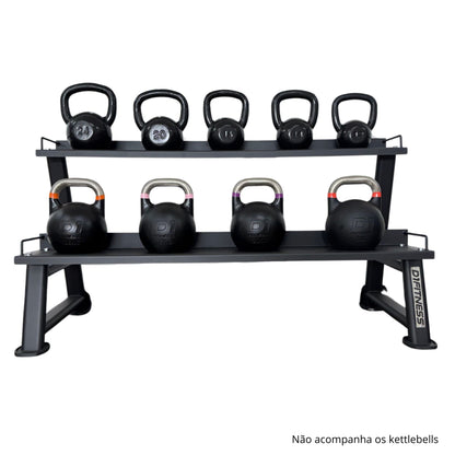 SUPORTE ESTANTE PARA KETTLEBELL 2 ANDARES - D1Fitness