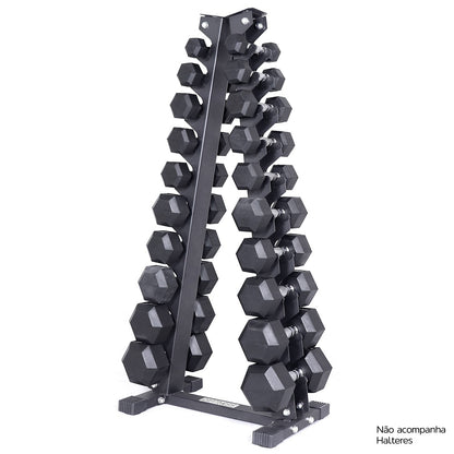 Suporte Para Halter Dumbbell Expositor Torre 10 Pares