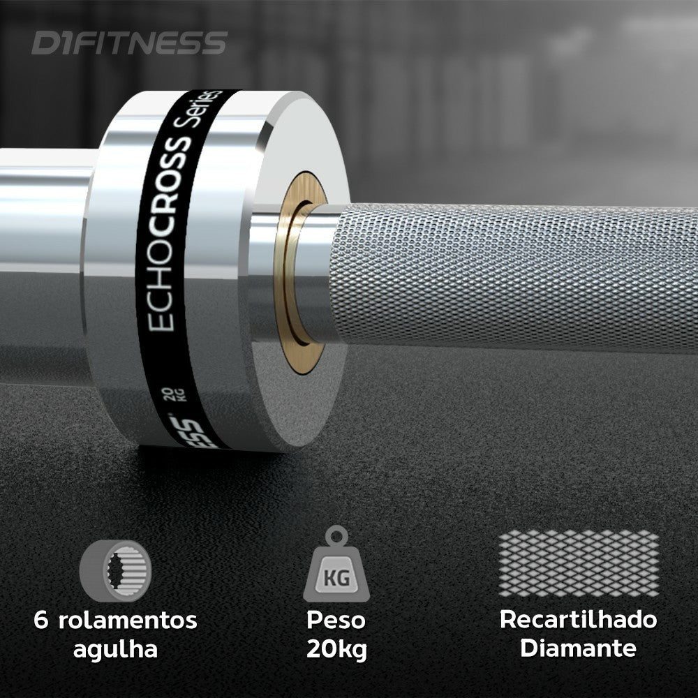 Kit 2 Barras Olímpica Masculina - Cromada