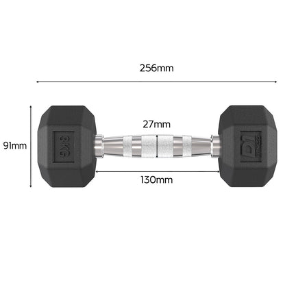 Kit Halteres Sextavado pares 1kg a 5kg