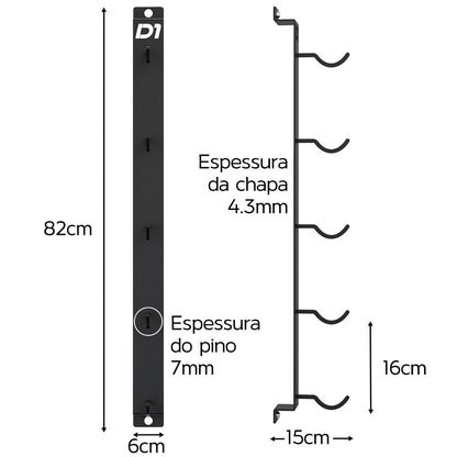 SUPORTE DE PAREDE PARA PUXADOR ANATÔMICO