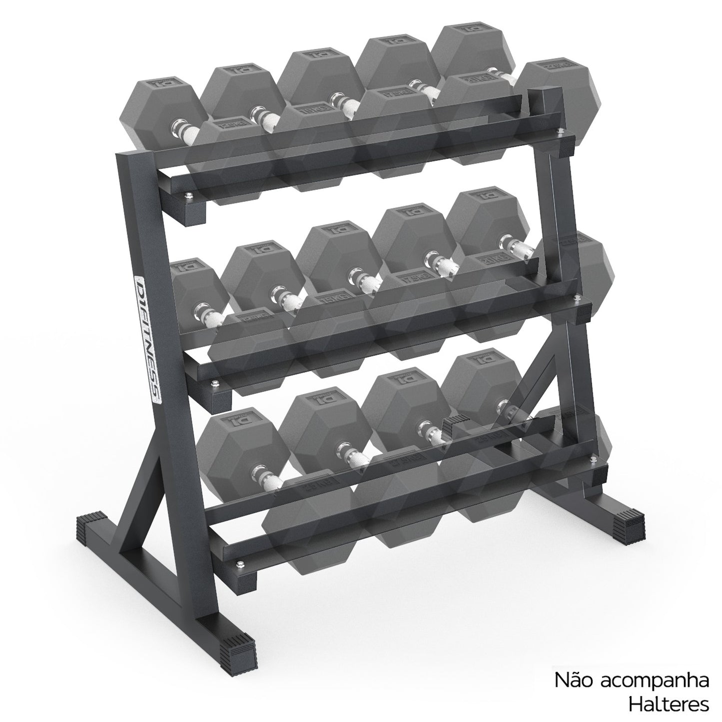 Suporte Expositor Estante para Halter Dumbbell - 3 Andares