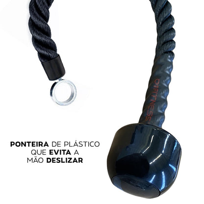 Puxador Unilateral Tríceps Corda Pulley - Emborrachado