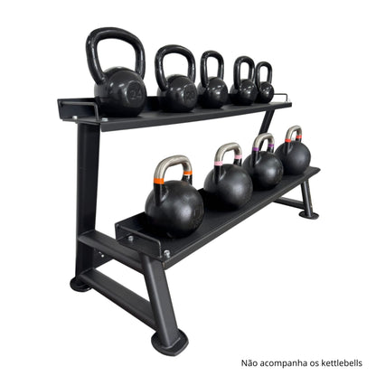 SUPORTE ESTANTE PARA KETTLEBELL 2 ANDARES - D1Fitness