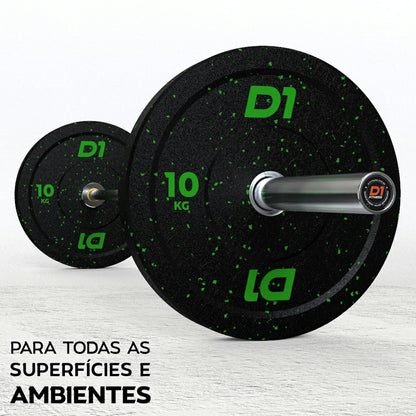 Kit 20 Anilhas Olímpica Bumper Cross Training de Borracha Hi Temp 10kg