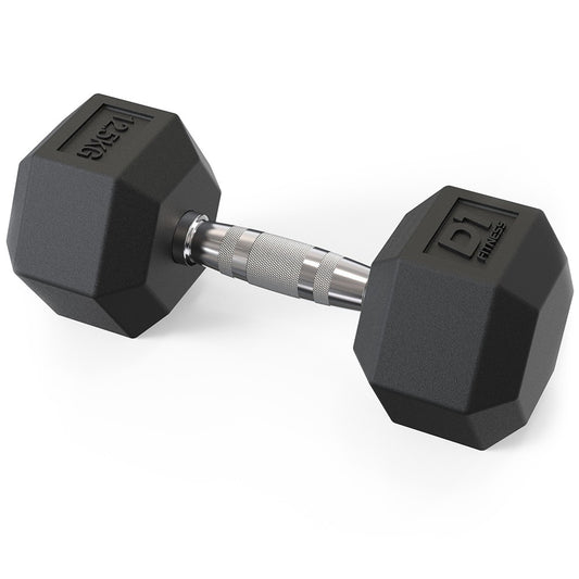 Halter Dumbbell Sextavado Emborrachado Cromado 6kg (OUTLET)
