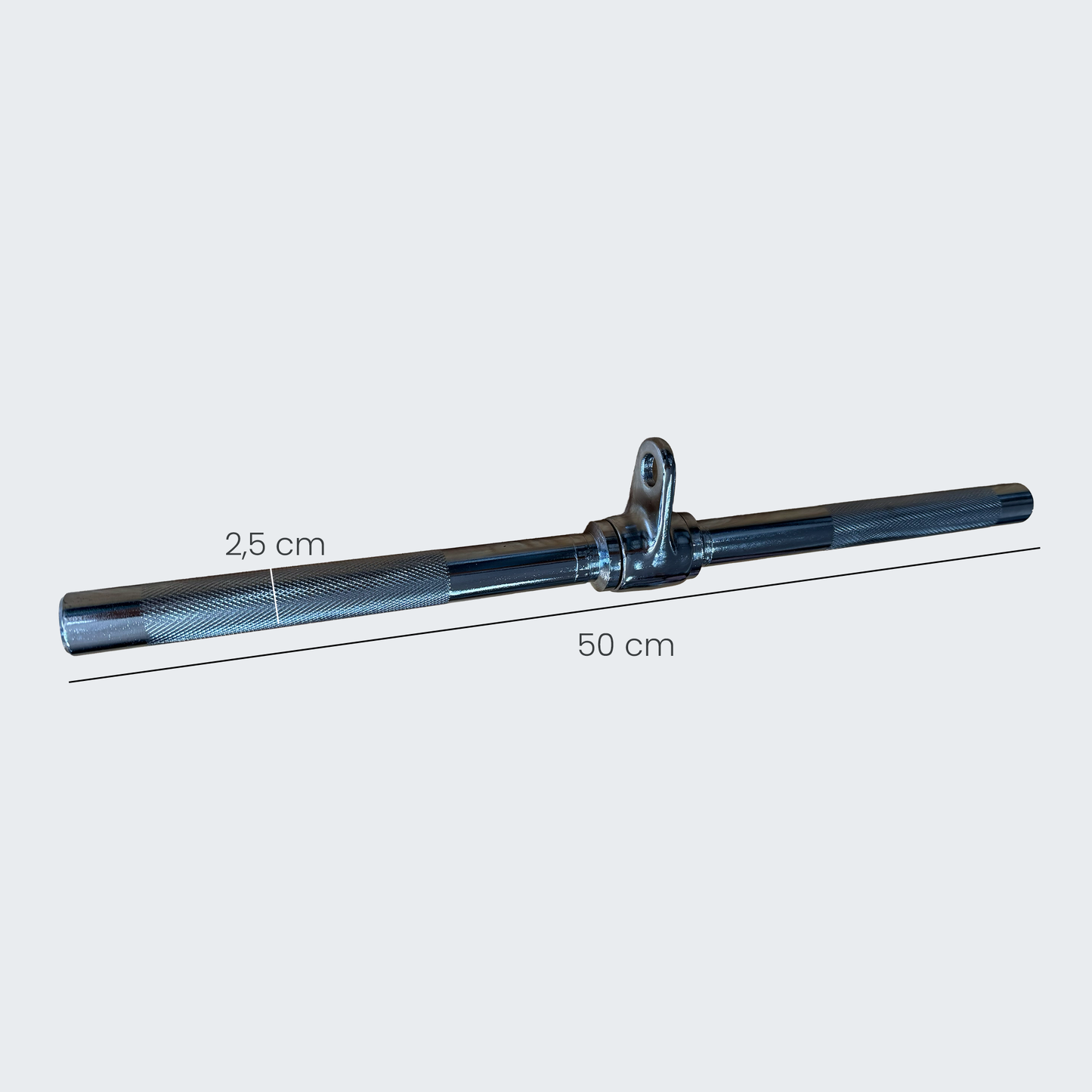 Puxador Pulley Tríceps Barra Reta Cromada c/ Rolamento - D1Fitness