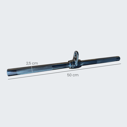 Puxador Pulley Tríceps Barra Reta Cromada c/ Rolamento - D1Fitness