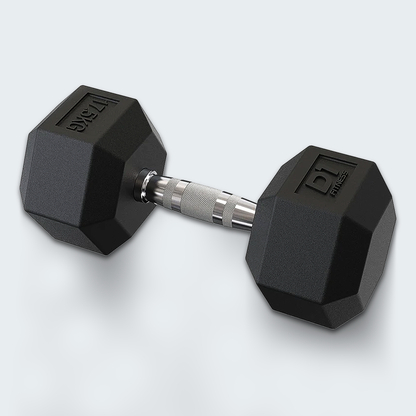 Kit Halteres Sextavado Emborrachado pares 10 a 30kg - D1Fitness