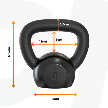 Kettlebell Emborrachado IronCast - Alça Longa