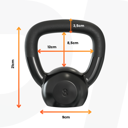 Kettlebell Emborrachado IronCast - Alça Longa
