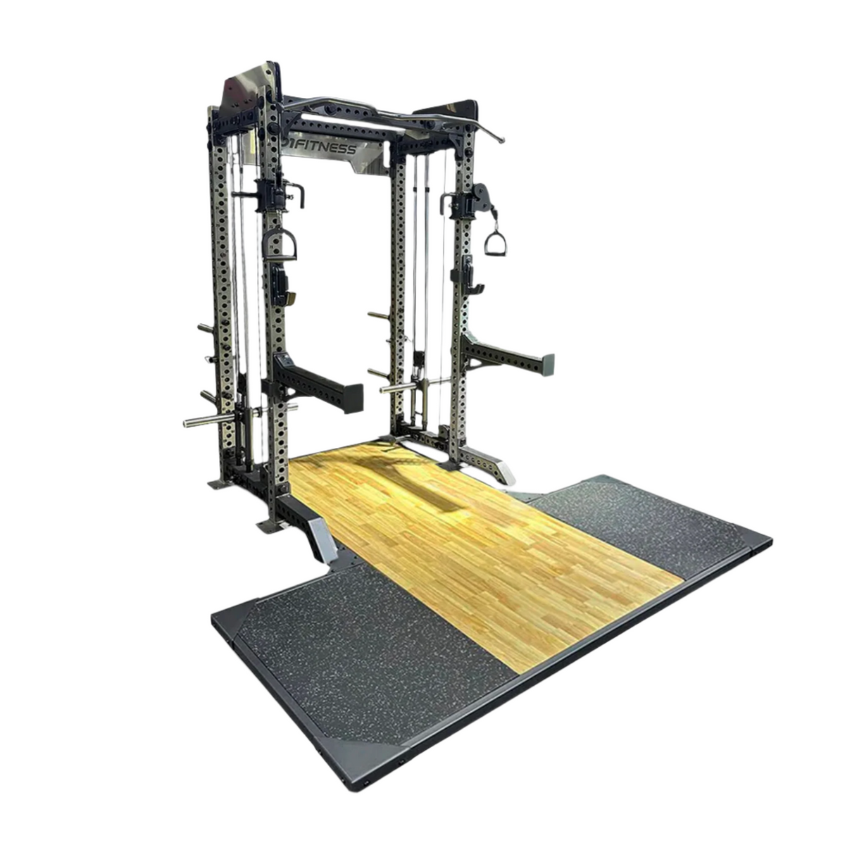 Half Rack PowerFlex com Roldanas e Plataforma | Academia | D1Fitness