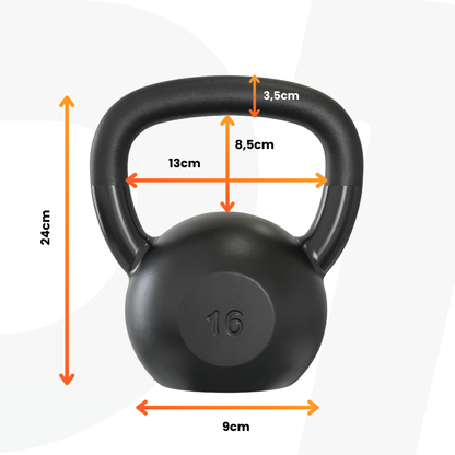 Kettlebell Emborrachado IronCast - Alça Longa