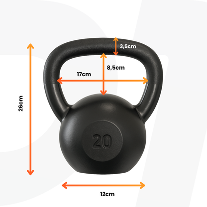 Kettlebell Emborrachado IronCast - Alça Longa