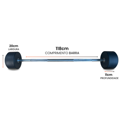 Barra Montada Reta Emborrachada - Elite