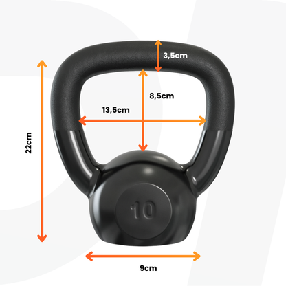Kettlebell Emborrachado IronCast - Alça Longa