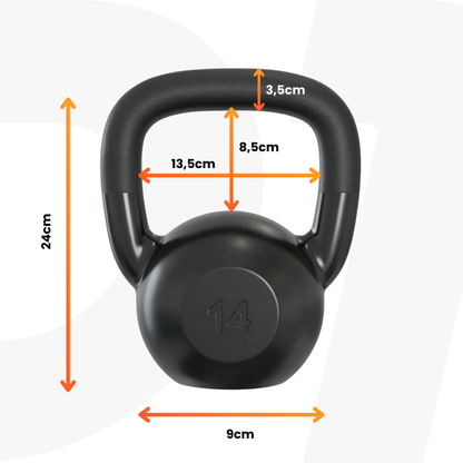 Kettlebell Emborrachado IronCast - Alça Longa