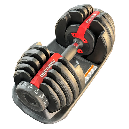 Dumbbell Halter Ajustável de 2,5kg a 24kg com Base