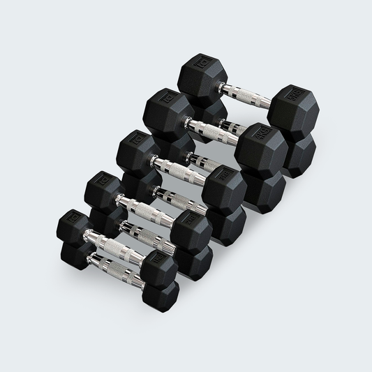 Kit Halteres Sextavado pares 1kg a 5kg