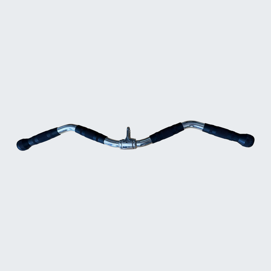 Puxador Pulley Barra W Curva Emborrachado com Giro