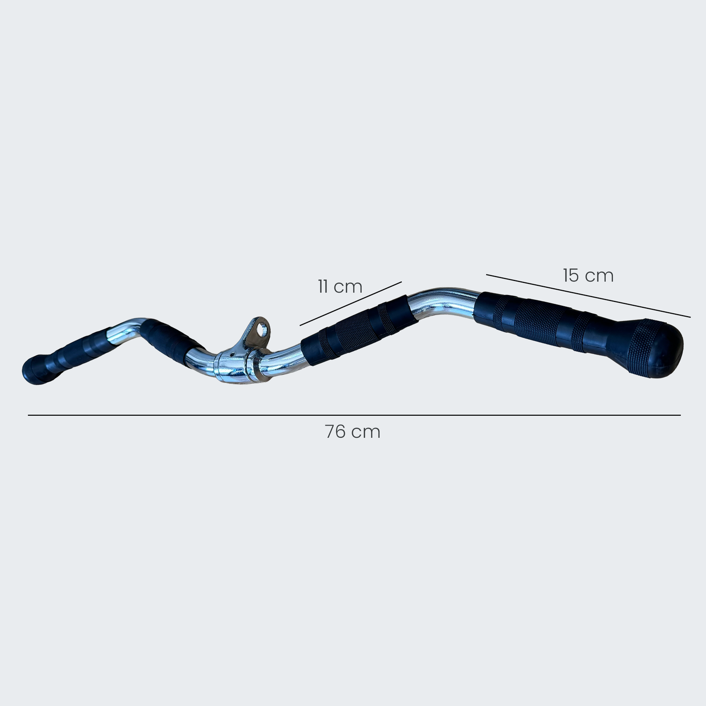 Puxador Pulley Barra W Curva Emborrachado com Giro - D1Fitness