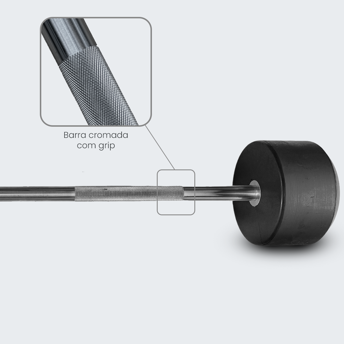 Barra Montada Reta Emborrachada - Elite