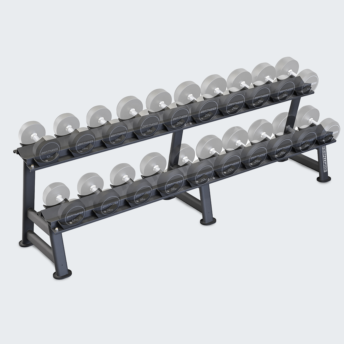 Suporte Estante de Dumbbells Elite - 10 pares - D1Fitness